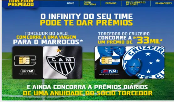 Promoção TIM Infinity Atlético-MG e Cruzeiro